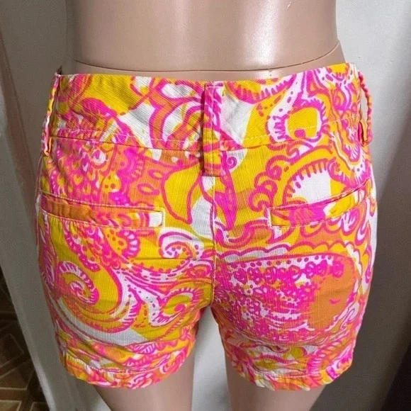 LILLY PULITZER Women’s Callahan Sunshine Yellow “Sea & Be Seen” Print Shorts - Picture 6 of 13
